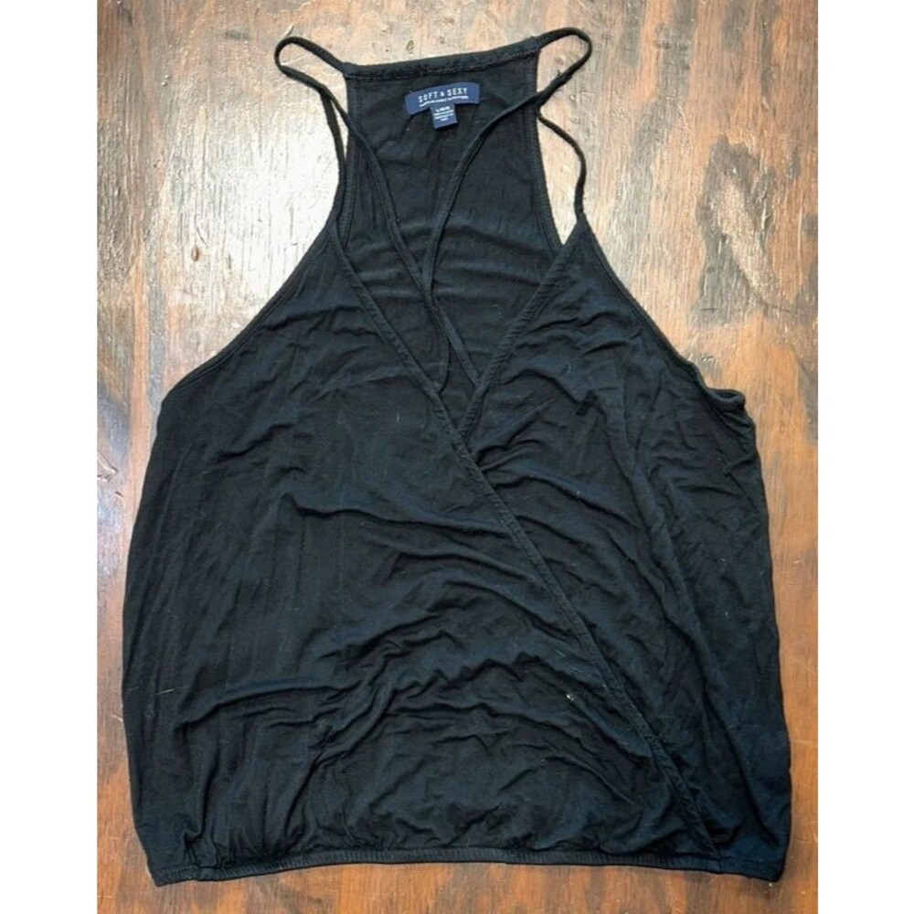American Eagle Black Strappy Top Size Large